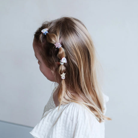 Mimi & Lula 8 Hair Elastics - Mini Rainbow & Star Dreamland