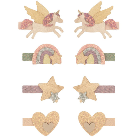 Mimi & Lula 8 Hair Clips - Mini Flying Unicorn Dreamland
