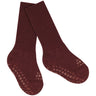 Gobabygo Wine Red Non-Slip Socks In Merino Wool
