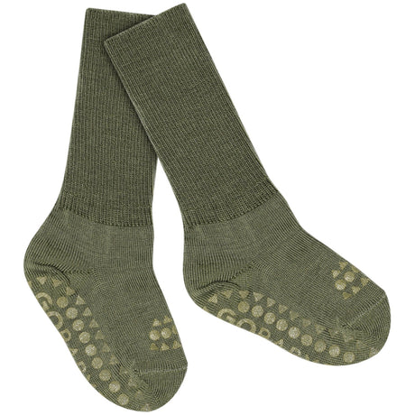 Gobabygo Olivine Non-Slip Socks In Merino Wool