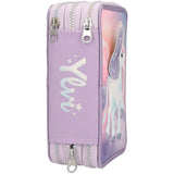 Ylvi Triple Pencil Case With Appliquéd Wing
