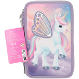 Ylvi Triple Pencil Case With Appliquéd Wing