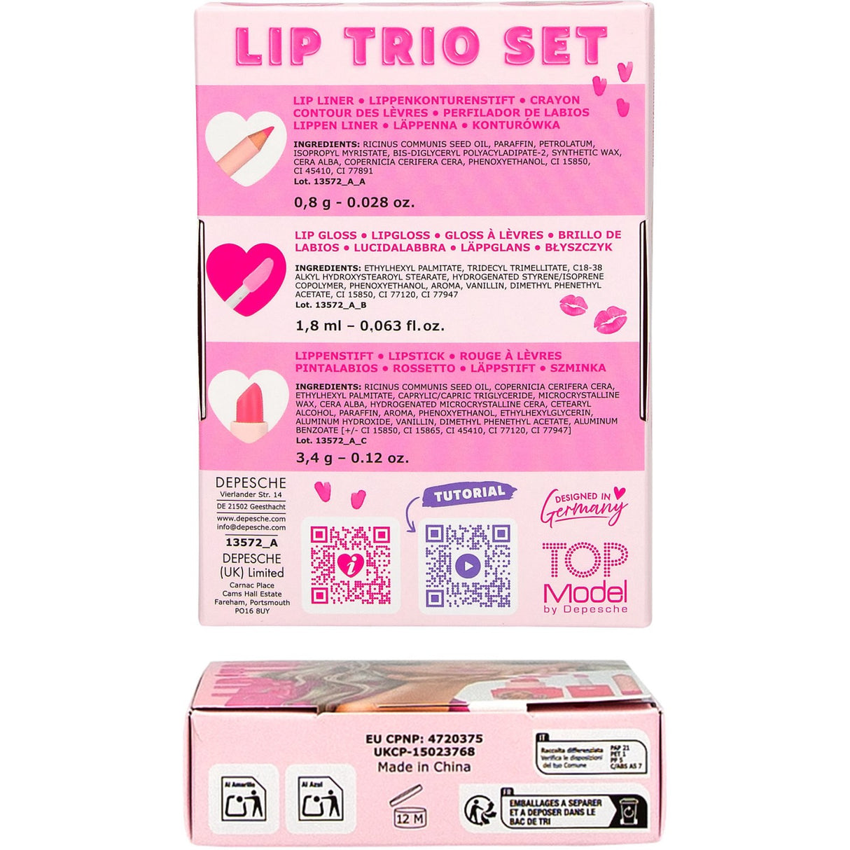 TOPModel Beauty And Me Lip Trio Set