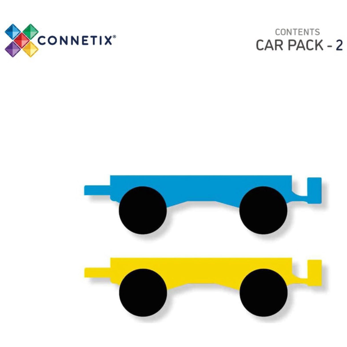 Connetix Rainbow Car Pack 2 Pieces