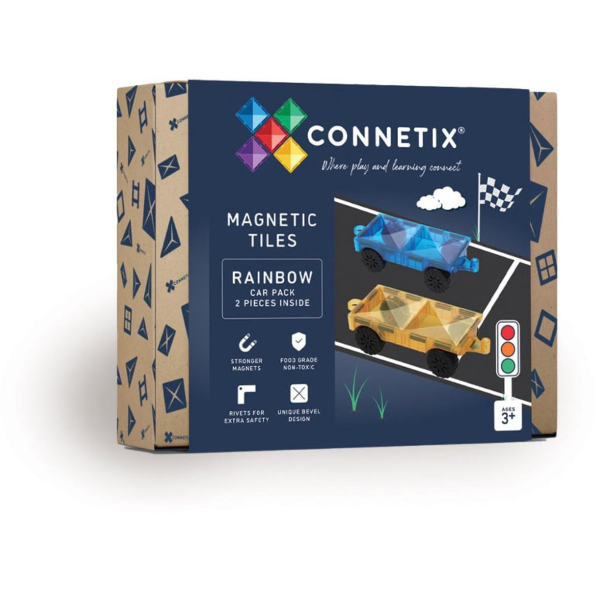 Connetix Rainbow Car Pack 2 Pieces