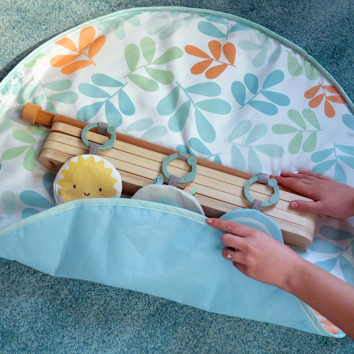 Ingenuity Sun Valley™ Wooden Toy Arch & Play Mat