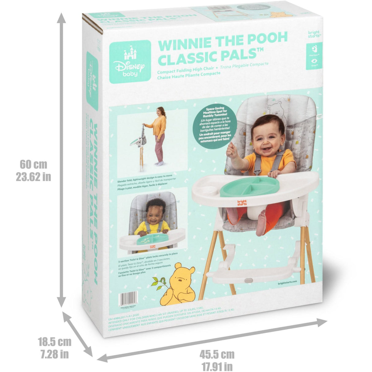 Bright Starts Winnie The Pooh Classic Pals™ Compact Folding High Chair