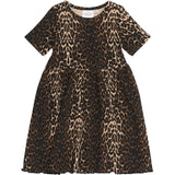 THE NEW Siblings Oxford Tan AOP Ellie Rib Dress