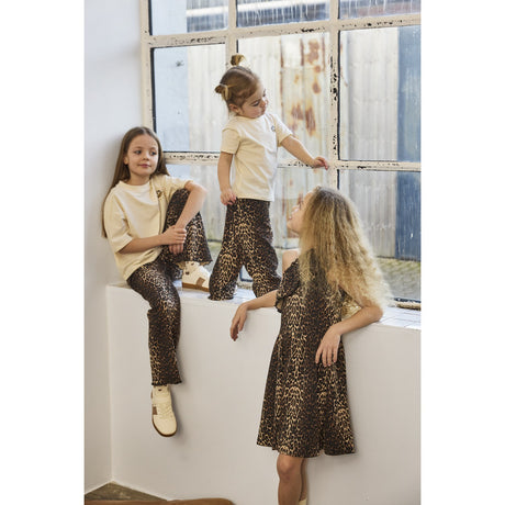THE NEW Siblings Oxford Tan AOP Ellie Wide Rib Pants