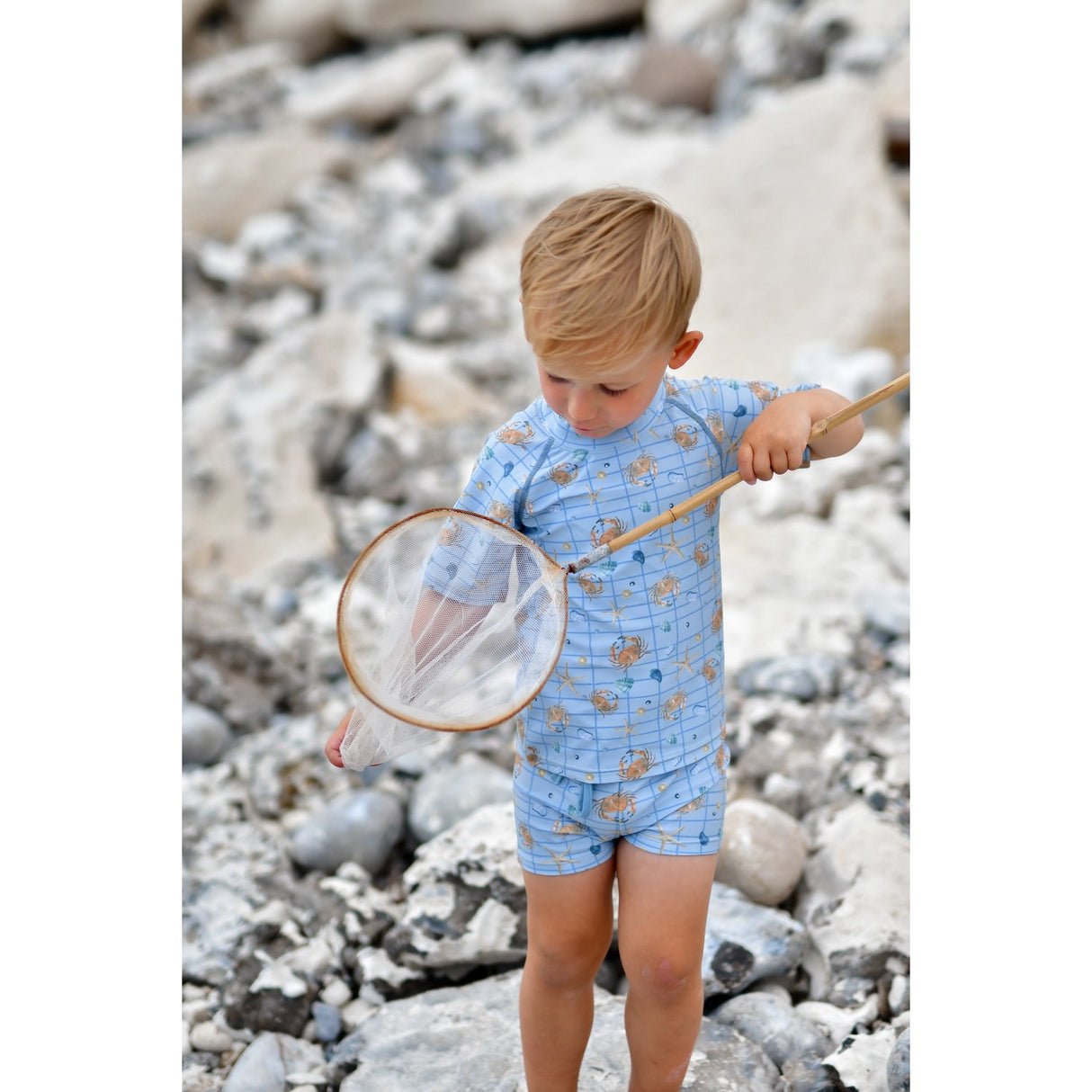 Mikk-Line Faded Denim AOP UV Shirt Recycled