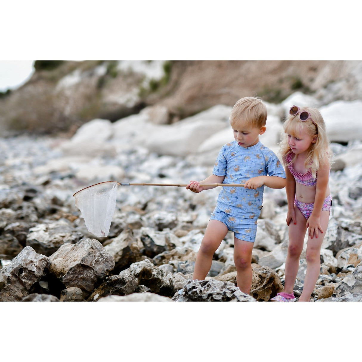 Mikk-Line Faded Denim AOP UV Shirt Recycled