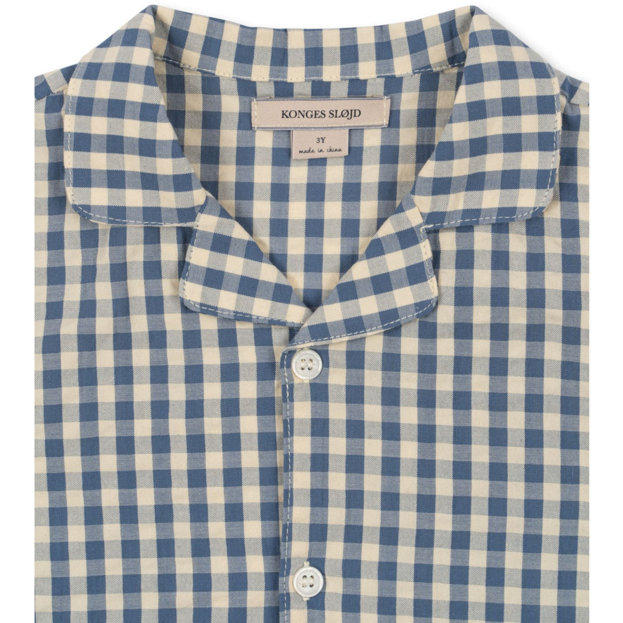 Konges Sløjd Captains Blue Check Kim Ss Shirt Gots