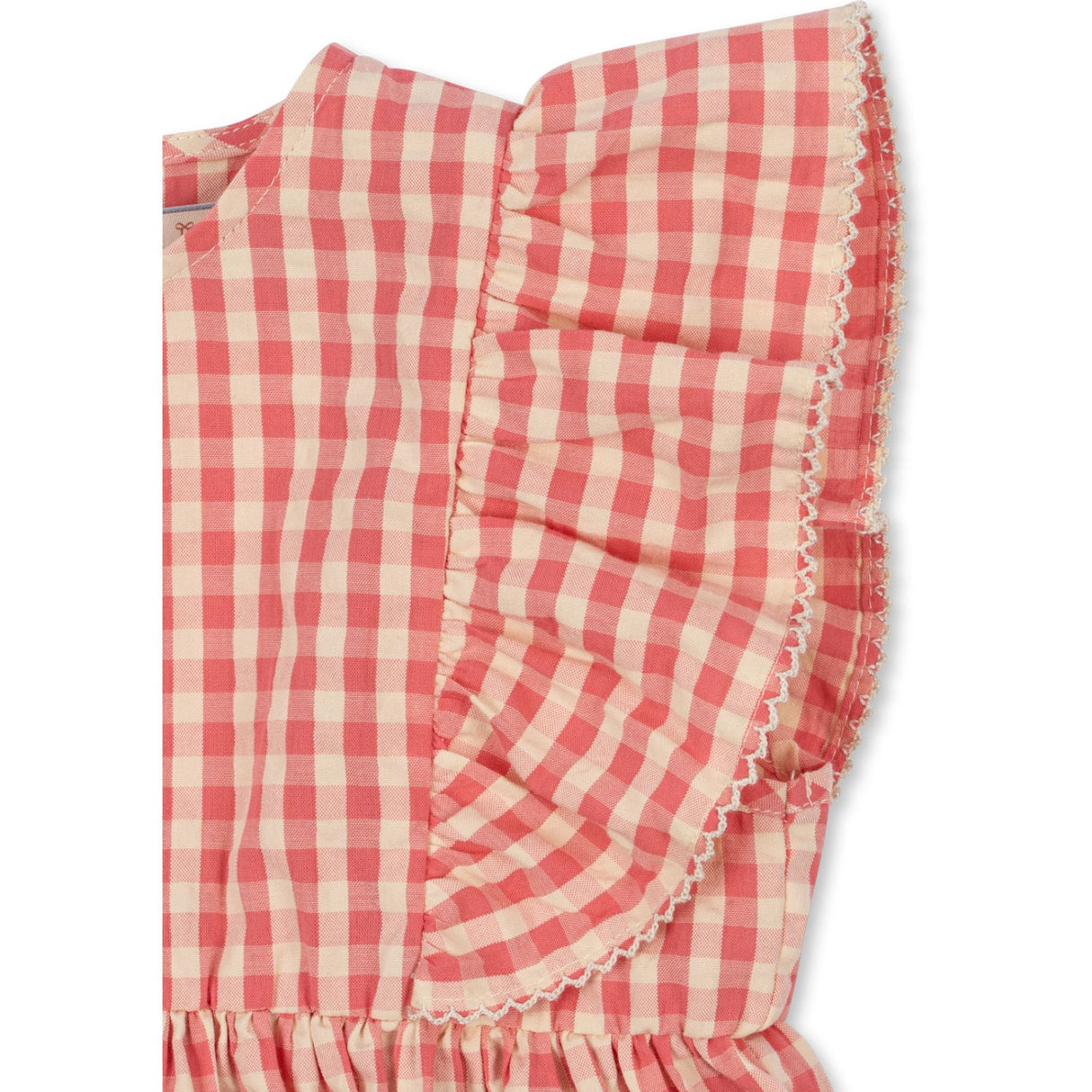 Konges Sløjd Flamingo Plume Check Kim Frill Dress Gots