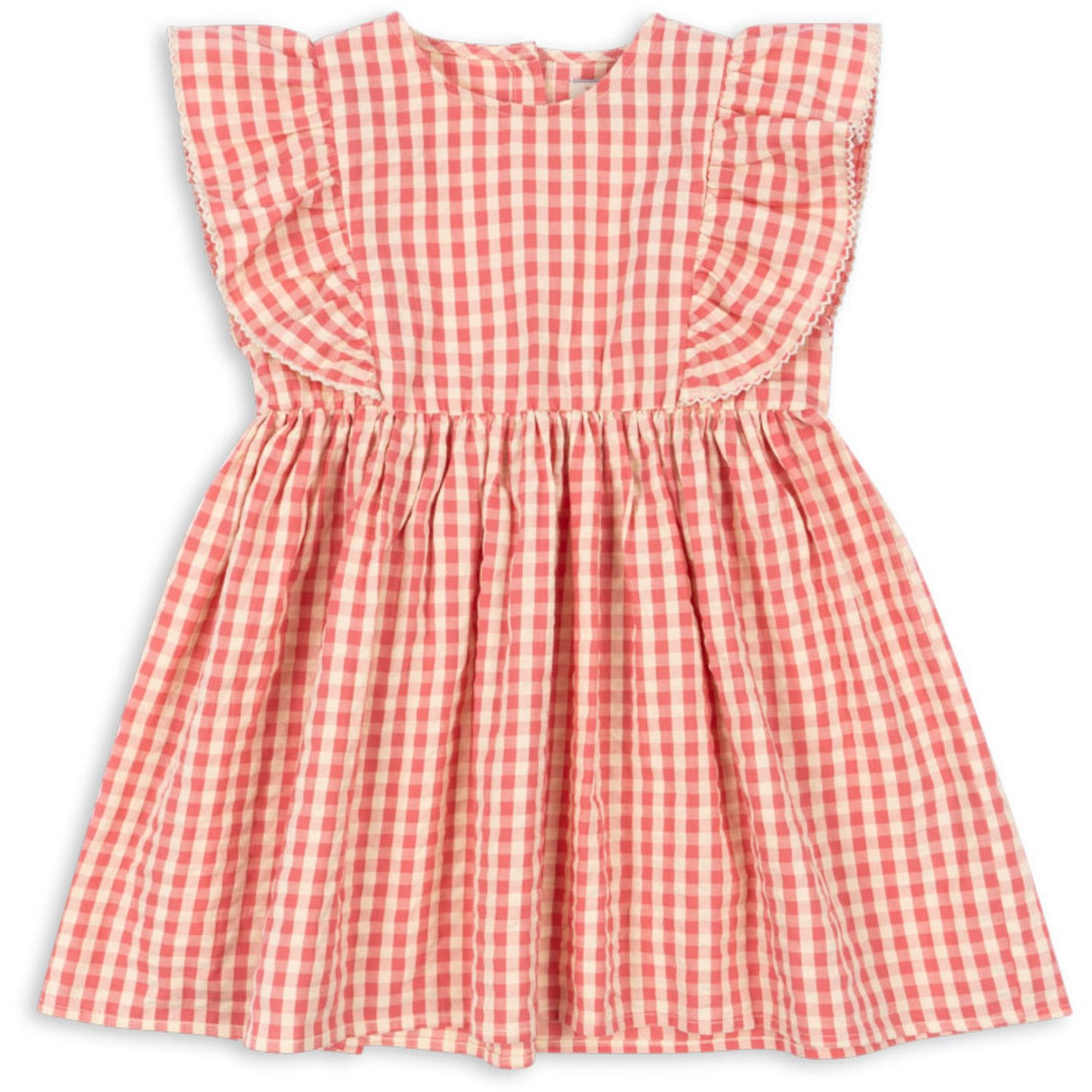 Konges Sløjd Flamingo Plume Check Kim Frill Dress Gots