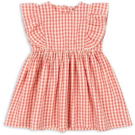 Konges Sløjd Flamingo Plume Check Kim Frill Dress Gots