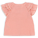 Konges Sløjd Flamingo Plume Check Kim Frill Ss Shirt Gots