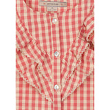 Konges Sløjd Flamingo Plume Check Kim Frill Ss Shirt Gots