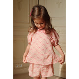 Konges Sløjd Lacy Pink Ava Ss Blouse Gots