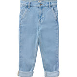 COPENHAGEN COLORS Lt. Blue Washed Organic Denim Chinos Pants - Slim Fit