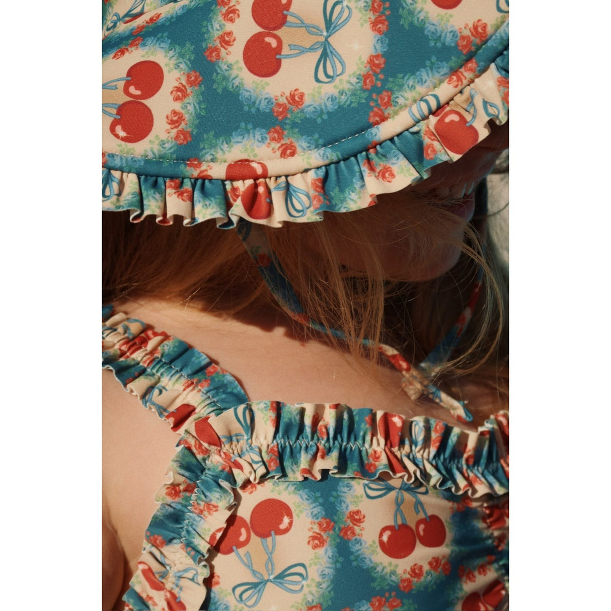 Konges Sløjd Cherry Bow Blue Maya Swimsuit Grs
