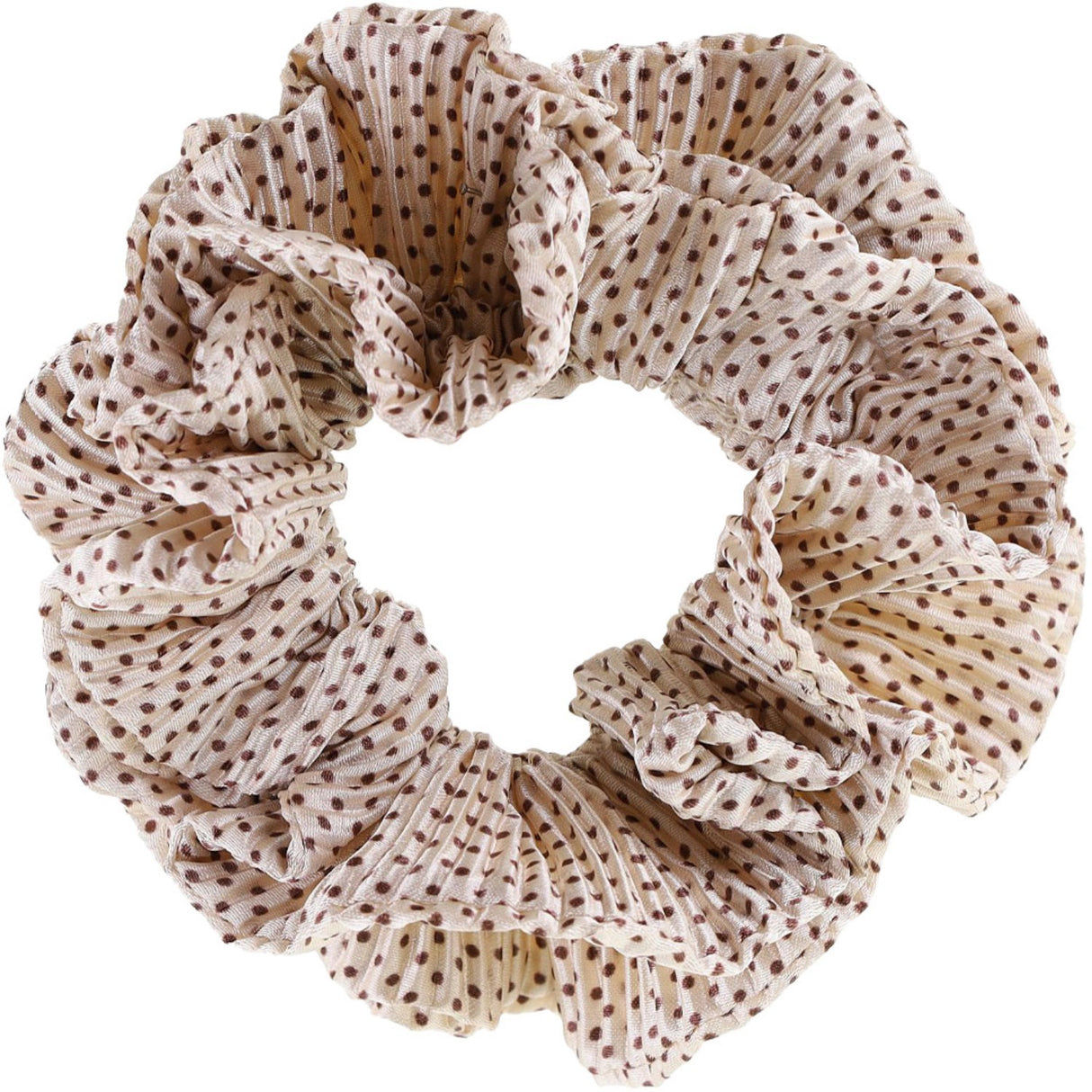 Bow's by Stær Kaisa Scrunchie - White/Brown Dots