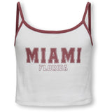 kids ONLY Bright White Ruby Wine Miami Vikka Rib Print Top
