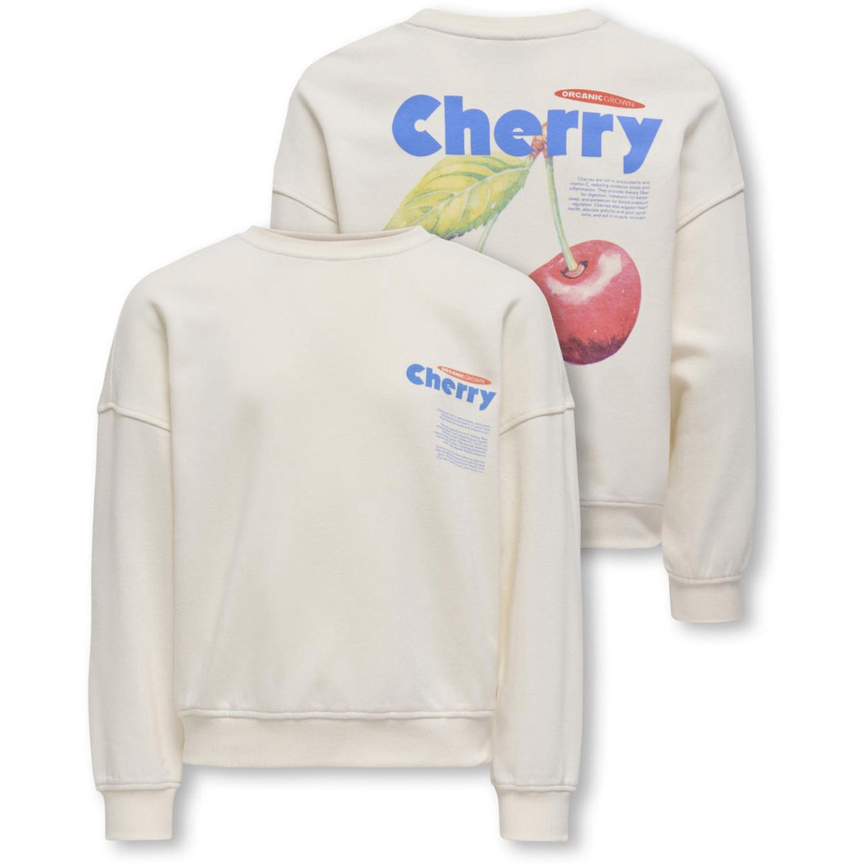 kids ONLY Tofu Cherry Philea Life Overzise Fruit O-neck Sweatshirt