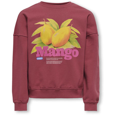 kids ONLY Earth Red Mango Philea Life Overzise Fruit O-neck Sweatshirt