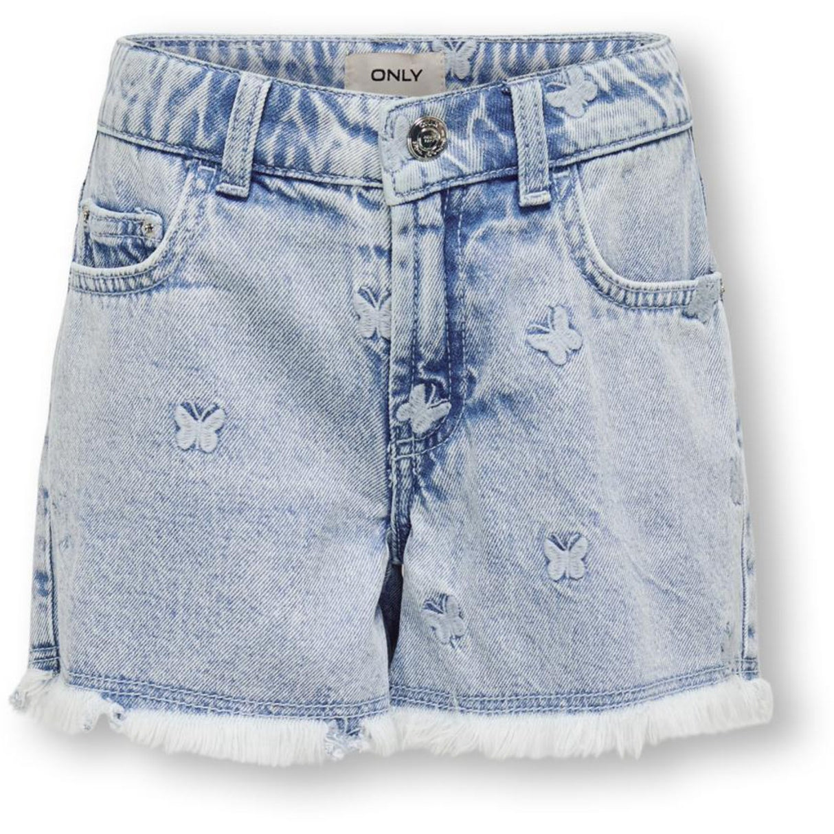 kids ONLY Light Blue Denim Butterfly Robyn Butterfly Shorts Denim