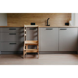 Duck Woodworks Adjustable Kitchen Tower Natural