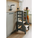 Duck Woodworks Adjustable Kitchen Tower Grey