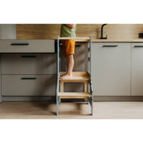 Duck Woodworks Adjustable Kitchen Tower Grey