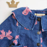 Konges Sløjd Bella Bow (For Denim) Magot Collar Jacket Denim Gots