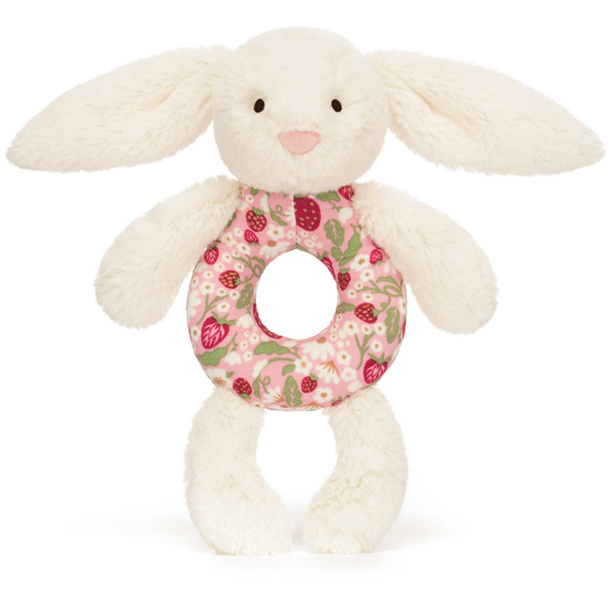Jellycat Bashful Rabbit Mimi Strawberry Ring Rattle