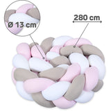 babybay® White/Beige/Rosé Nest Snake Jersey Braided 280 Cm