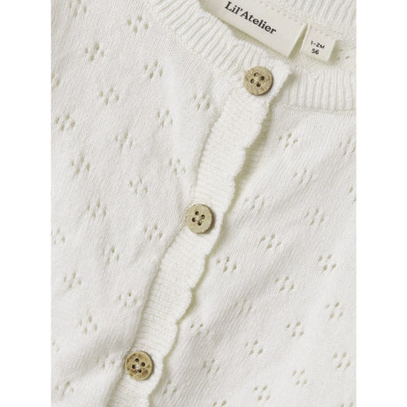 Lil'Atelier Coconut Milk Gliva Ivo Knit Cardigan