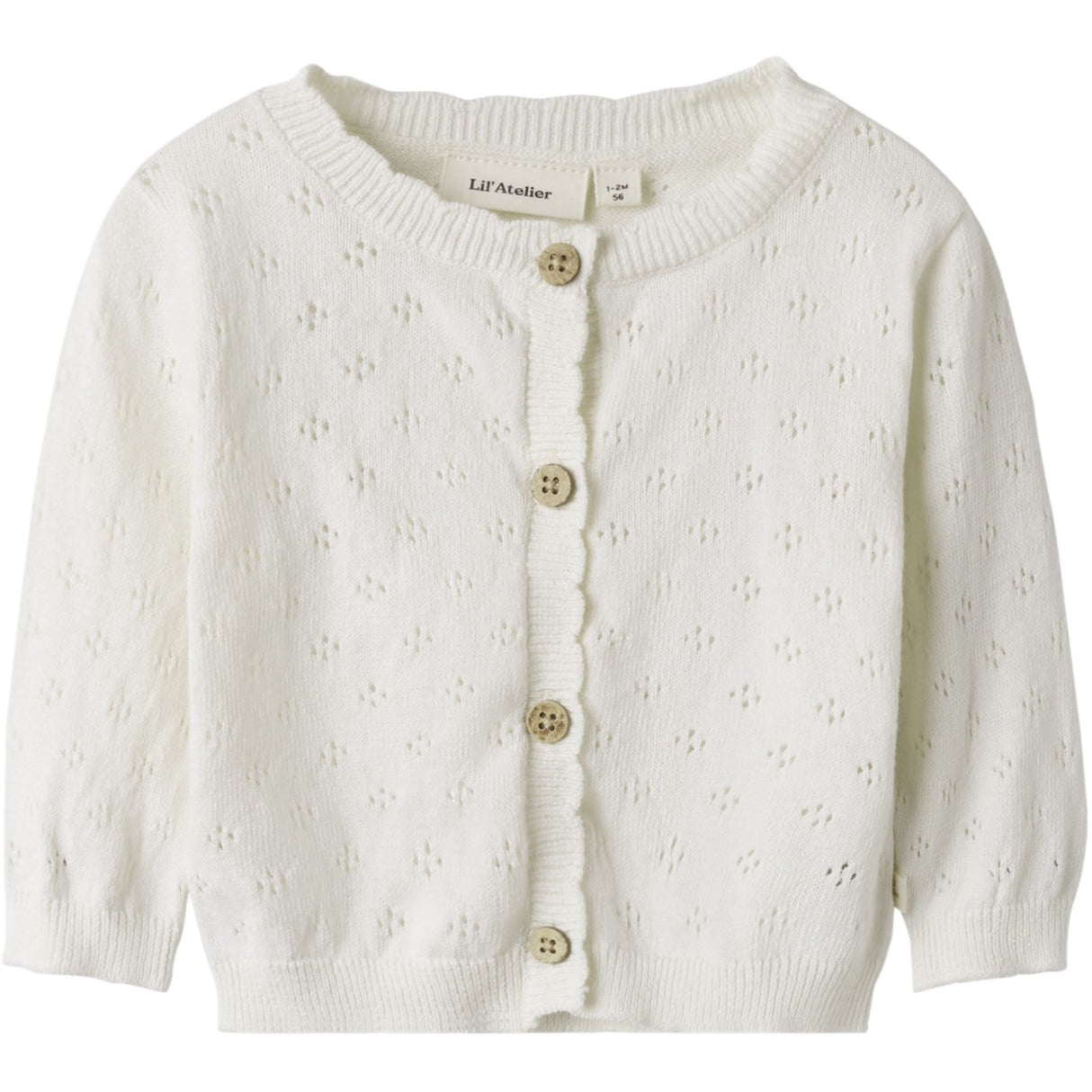 Lil'Atelier Coconut Milk Gliva Ivo Knit Cardigan