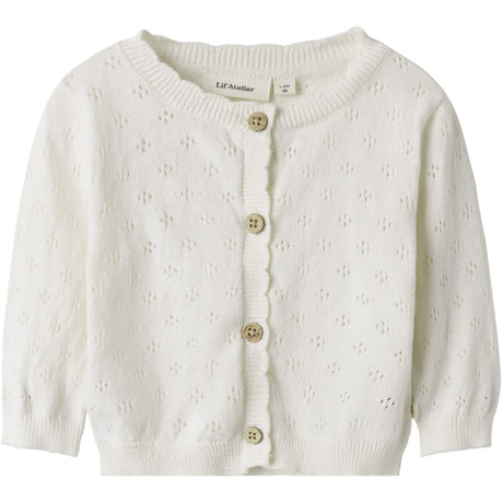 Lil'Atelier Coconut Milk Gliva Ivo Knit Cardigan