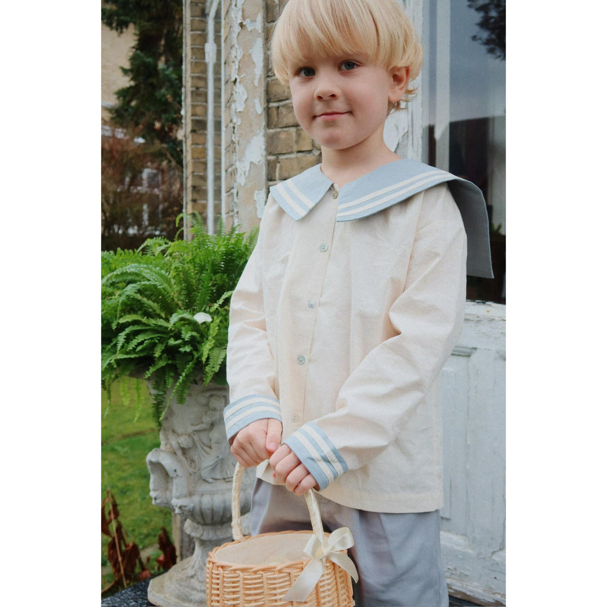 Konges Sløjd Ashley Blue Celebration Sailor Shirt GOTS