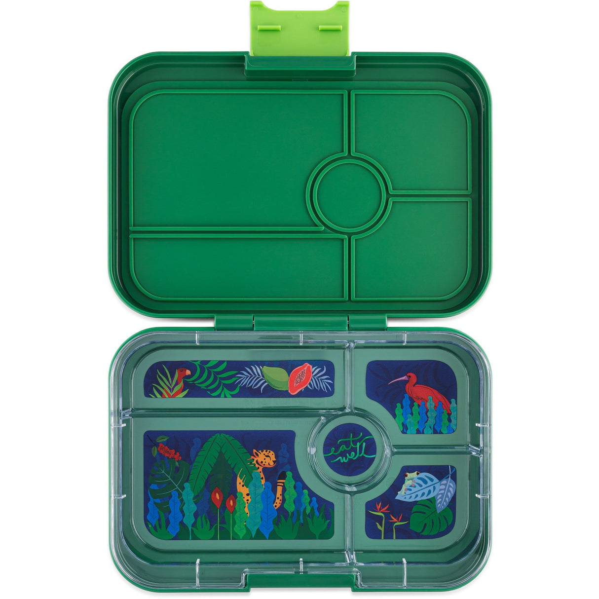 Yumbox Palm Green / Jungle Tray Leakproof Tapas XL 5 Bento Lunch Box