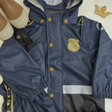 Mikk-Line Blue Nights Police Suspenders Rain Set