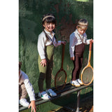 Silly Silas Olive Striped Footless Tights