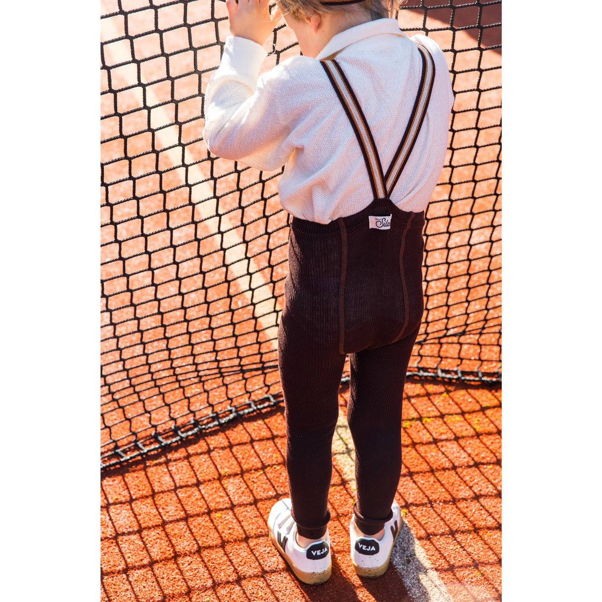 Silly Silas Chocolate Brown Striped Footless Tights