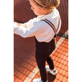 Silly Silas Chocolate Brown Striped Footless Tights