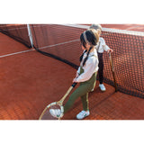 Silly Silas Olive Striped Footless Tights