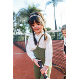 Silly Silas Olive Striped Footless Tights