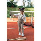 Silly Silas Oyster Grey Striped Footless Tights