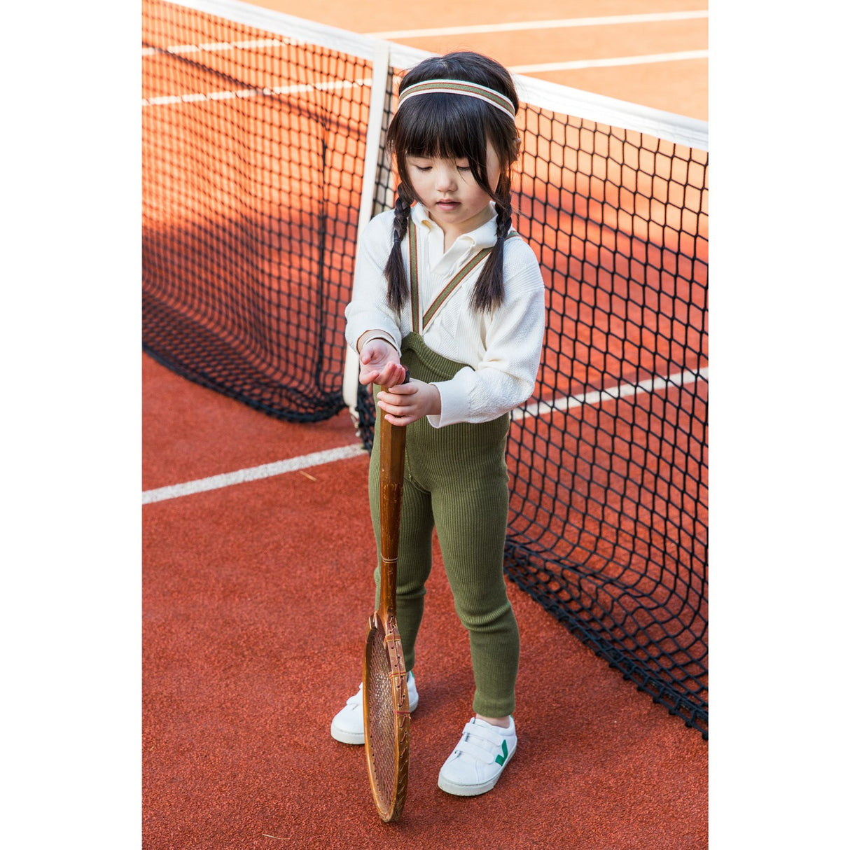 Silly Silas Olive Striped Footless Tights