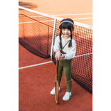 Silly Silas Olive Striped Footless Tights