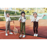 Silly Silas Olive Striped Footless Tights